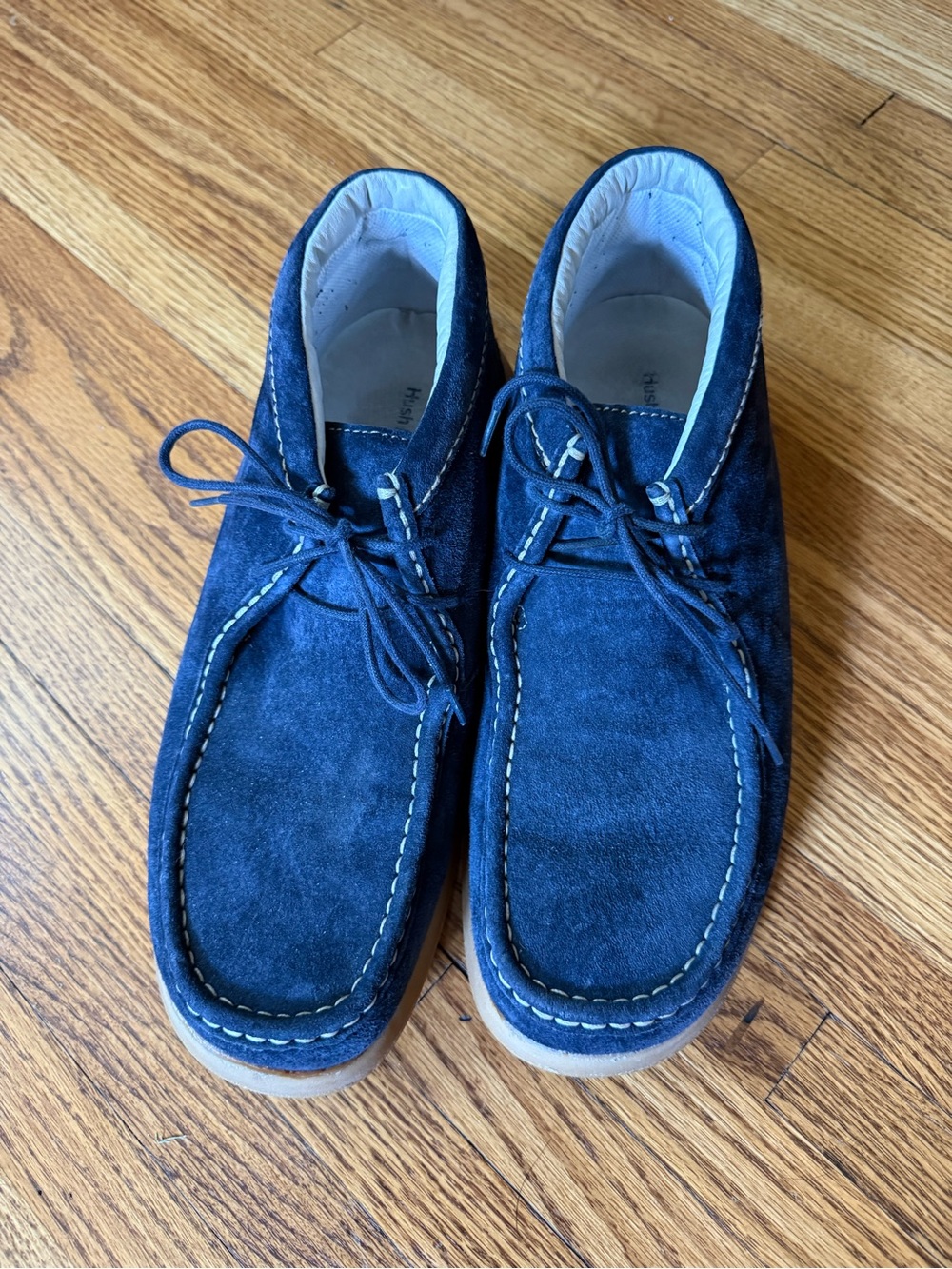Men's Hush Puppies Bridgeport 2 Navy Suede Lace-Up Casual Shoes